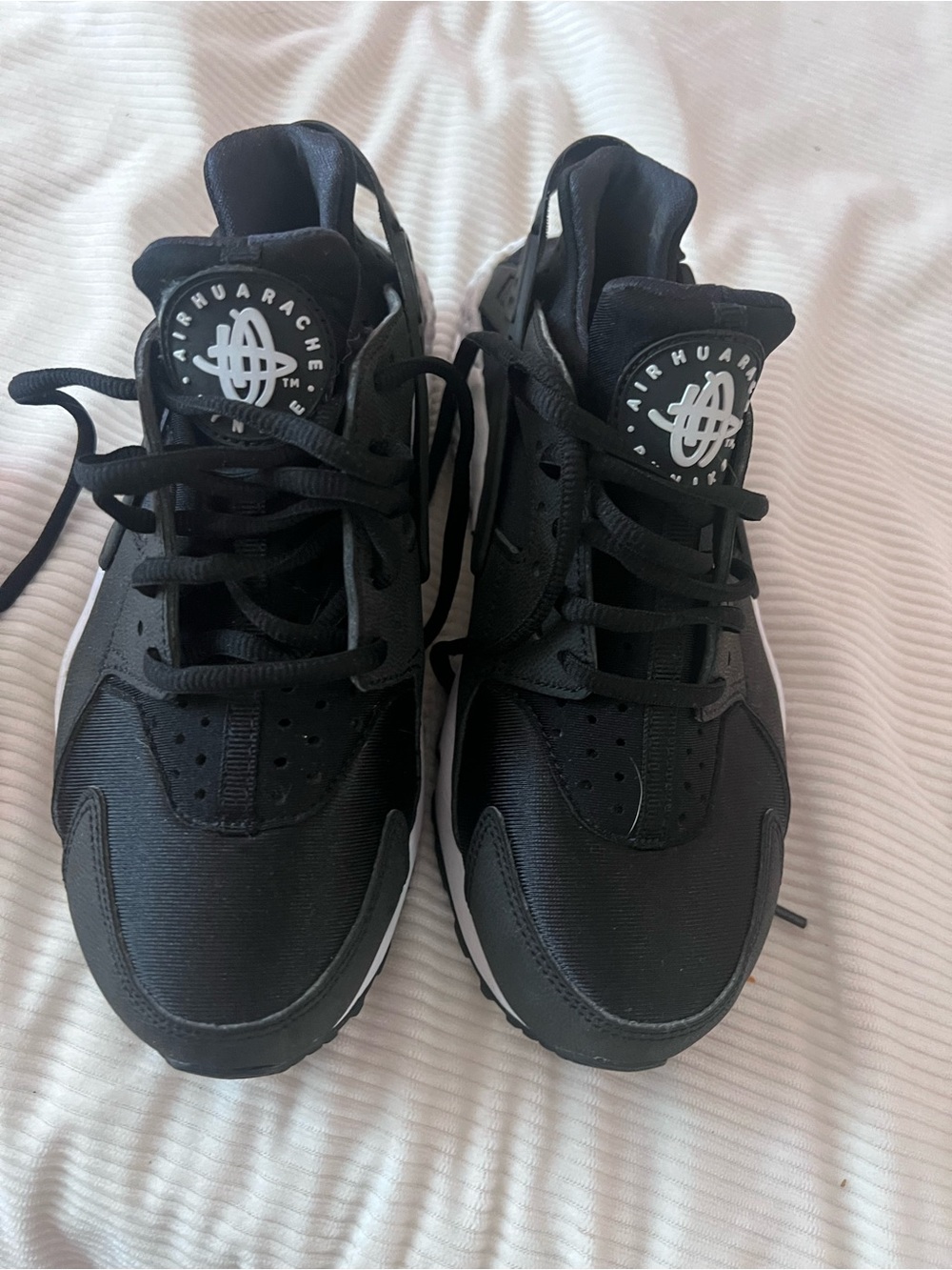 Nike Black and White Air Huarache Sneakers